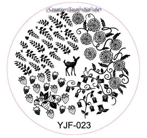 NAIL ART IMAGE STAMPING PLATE (YJF-SERIES) THE SECRET GARDEN ***SALE***
