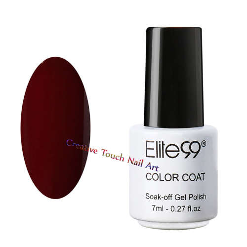 7ML ELITE99 SOAK OFF UV/LED COLOR GEL NAIL POLISH - BLACK CHERRY - 1418