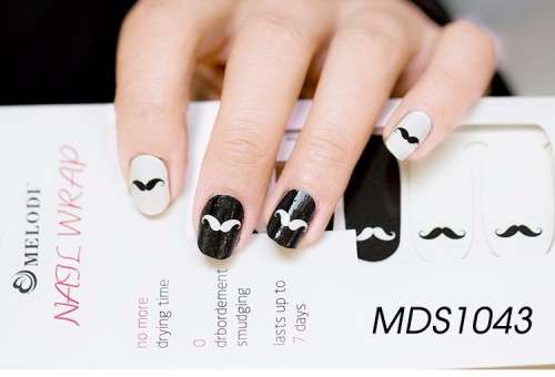 NAIL ART - INSTANT MANICURE WRAP (MELODI SERIES) - MUSTACHE