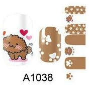 NAIL ART/NAIL ART DECAL/INSTANT NAIL ART/NAIL ART WRAP/PUPPY NAIL ART