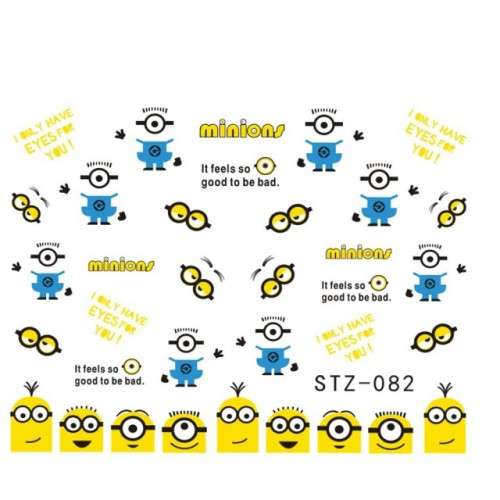 NAIL ART - WATER TRANSFER - MINION