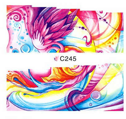 NAIL ART - WATER TRANSFER - COLOR BURST