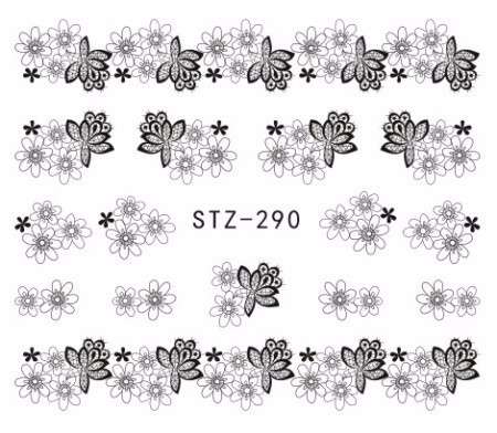 WATER TRANSFER NAIL ART DECAL - FLOWER