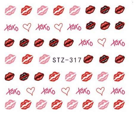 WATER TRANSFER NAIL ART DECAL - LIPS