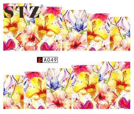 WATER TRANSFER NAIL ART DECAL - FLOWER