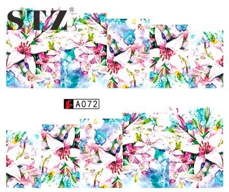 WATER TRANSFER NAIL ART DECAL - FLOWER