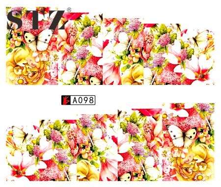 WATER TRANSFER NAIL ART DECAL - FLOWER