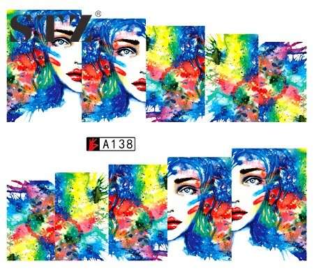 WATER TRANSFER NAIL ART DECAL - FACES
