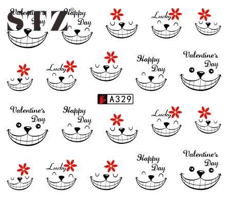WATER TRANSFER NAIL ART DECAL - SMILE