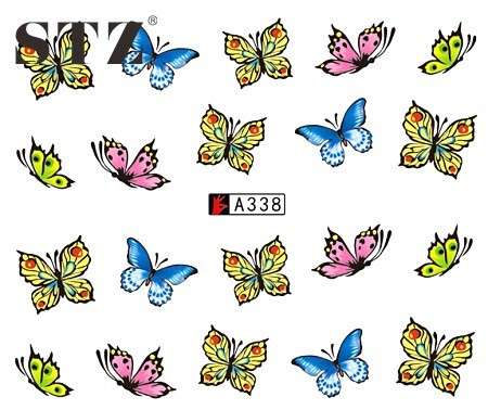 NAIL ART/NAIL ART WATER DECAL/NAIL ART WATER TRANSFER/NAIL ART DECAL/BUTTERFLY NAIL ART