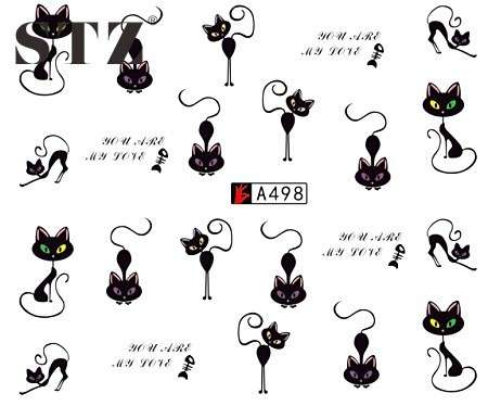 WATER TRANSFER NAIL ART DECAL - CATS
