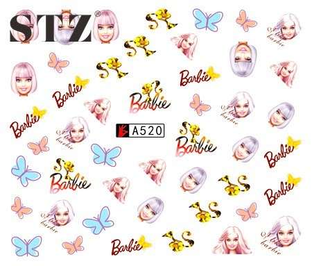 WATER TRANSFER NAIL ART DECAL - BARBIE