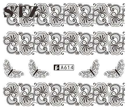 WATER TRANSFER NAIL ART DECAL - TWIRLS & SWIRLS