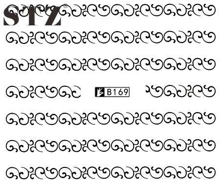 2 X WATER TRANSFER NAIL ART DECALS  - BLACK & WHITE SET