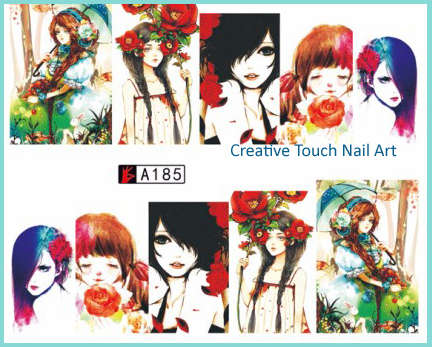 WATER TRANSFER NAIL ART DECAL - FACES
