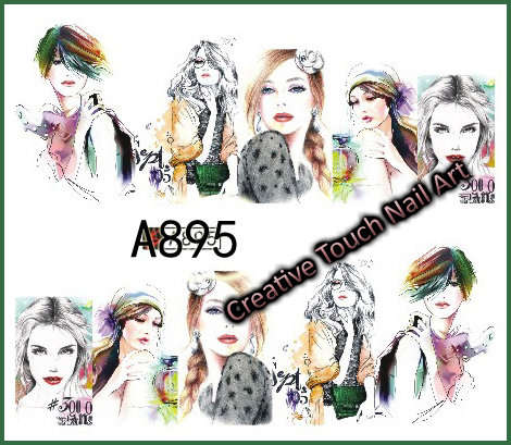 WATER TRANSFER NAIL ART DECAL - FACES
