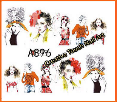 WATER TRANSFER NAIL ART DECAL - FACES