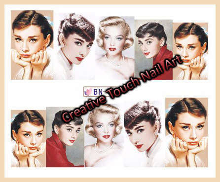 WATER TRANSFER NAIL ART DECAL - FACES