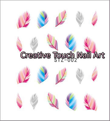 NAIL ART - WATER TRANSFER - FEATHER