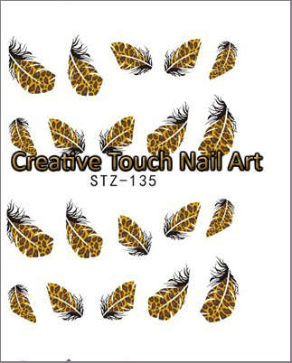 NAIL ART - WATER TRANSFER - FEATHER