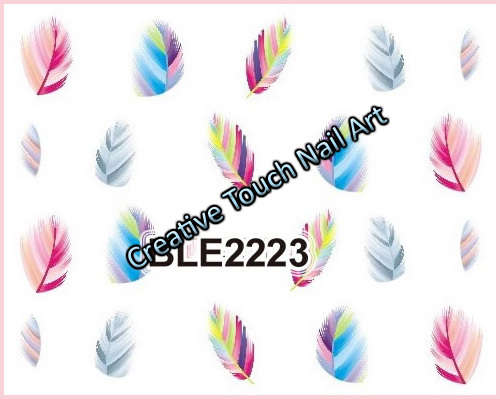 NAIL ART - WATER TRANSFER - FEATHER