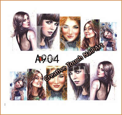 WATER TRANSFER NAIL ART DECAL - FACES