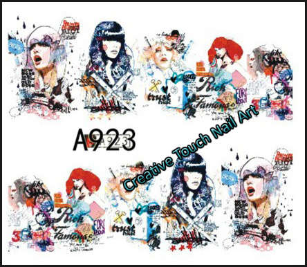 WATER TRANSFER NAIL ART DECAL - FACES