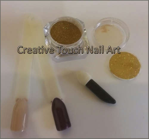 Gold Holographic Color Effect Nail Art Pigment Powder - 1.5 g Jar