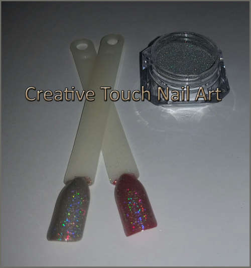 Rainbow Holographic Color Effect Nail Art Pigment Powder - 1.5g Jar