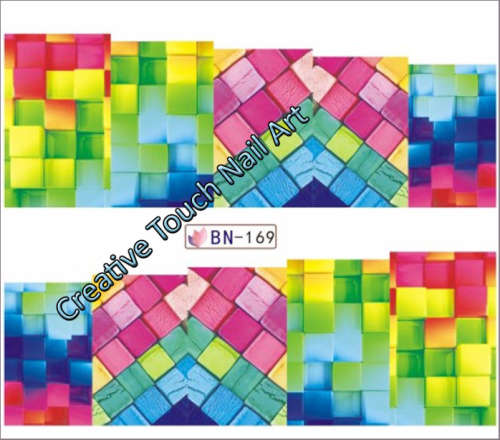 WATER TRANSFER NAIL ART DECAL - COLOR BURST