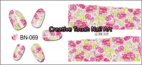 WATER TRANSFER NAIL ART DECAL - FLOWERS