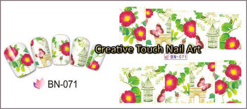 WATER TRANSFER NAIL ART DECAL - FLOWERS