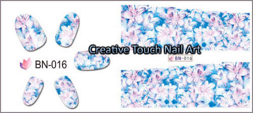 WATER TRANSFER NAIL ART DECAL - FLOWERS