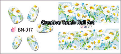 WATER TRANSFER NAIL ART DECAL - FLOWERS
