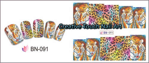 WATER TRANSFER NAIL ART DECAL - ANIMAL PRINT