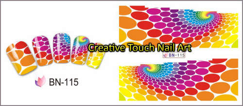 WATER TRANSFER NAIL ART DECAL - COLOR BURST