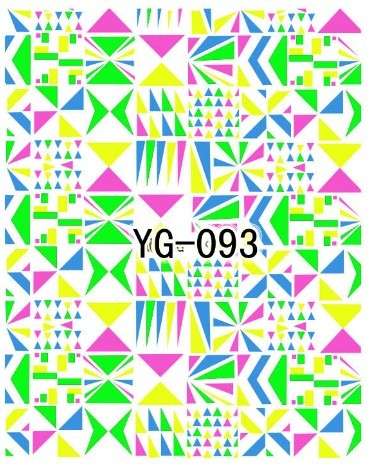 WATER TRANSFER NAIL ART DECAL - NEON