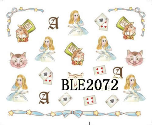 NAIL ART - WATER TRANSFER - ALICE IN WONDERLAND