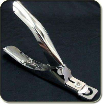 NAIL ART: ACRYLIC NAIL CUTTER - PINK TEASE - SILVER  ***SALE***