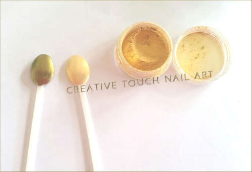 Mirror Chrome Effect Nail Art Pigment Powder - 1g Jar - Gold