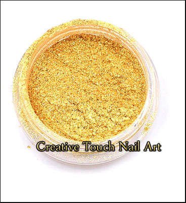 Mirror Chrome Effect Nail Art Pigment Powder - 1g Jar - Gold