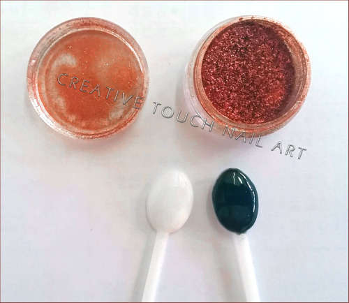 Nail Art Color Chrome Pigment Powder - 1g Jar - Brown/Red
