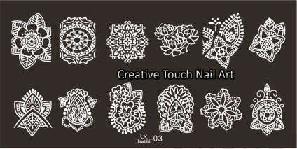 NAIL ART IMAGE STAMPING PLATE (UR - SERIES) FLOWERS
