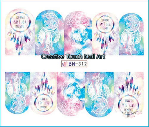 WATER TRANSFER NAIL ART DECAL - CATCH YOUR DREAMS