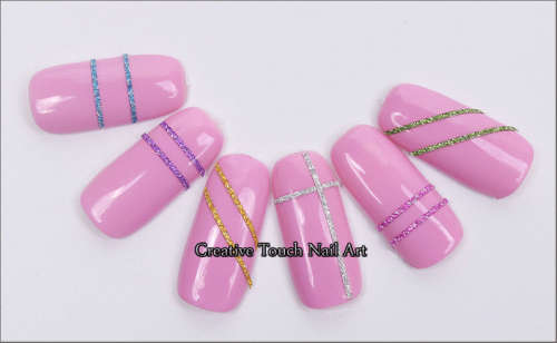 Nail Art Glitter  Stripping Tape Silver