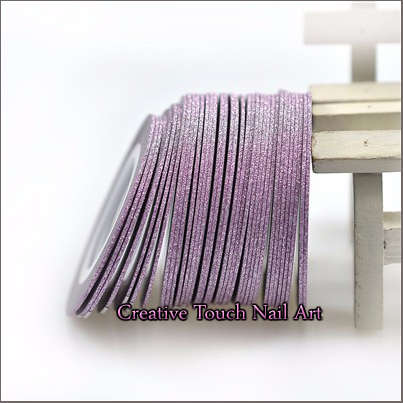 1 ROLL OF 1mm STRIPING TAPE FOR NAIL ART - GLITTER LIGHT PINK