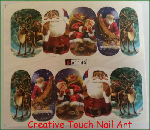 WATER TRANSFER NAIL ART DECAL - HAPPY HOLIDAYS