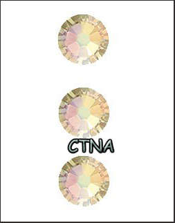 UKRAINIAN NAIL ART CRYSTAL RHINESTONE - (100 pcs. Per pack), Jonquil AB, size 5