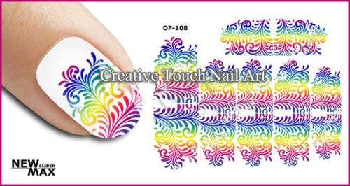 MAX SLIDERS - NAIL ART WATER SLIDER - COLOR BURST