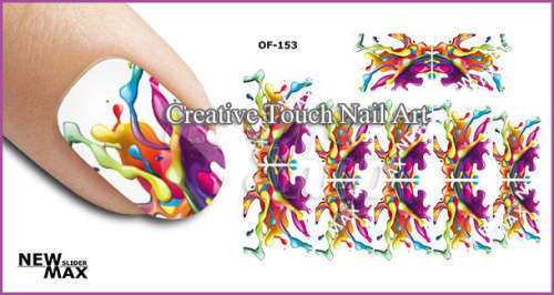 MAX SLIDERS - NAIL ART WATER SLIDER - COLOR BURST